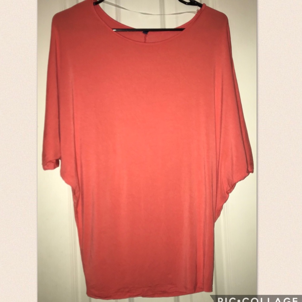 Beautiful dolman style sleeve coral shirt